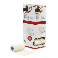 Bandáž KRUUSE Vet-Flex biela pre zvieratá 5 cm x 4,5 m, 10 ks