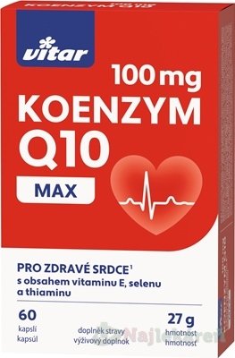 E-shop VITAR KOENZYM Q10 MAX 100 mg 60 kapsúl