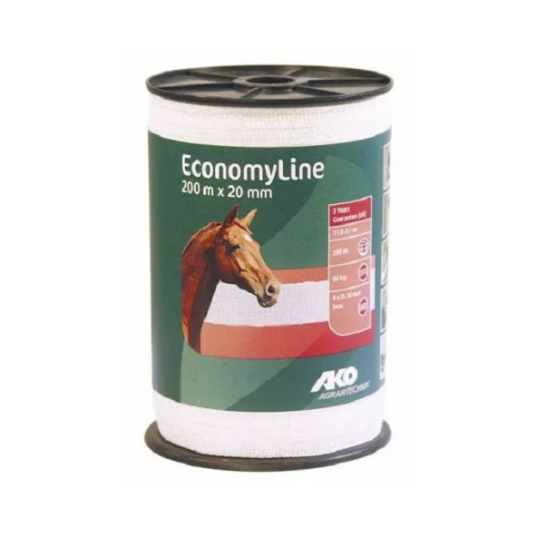 EconomyLine vodivá páska na elektrický ohradník 200m / 20mm