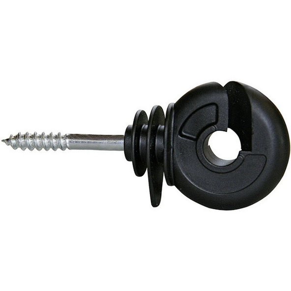 Izolátor na lanko a pásku s integrovanou oporou,kruhový čierny 5,3mm