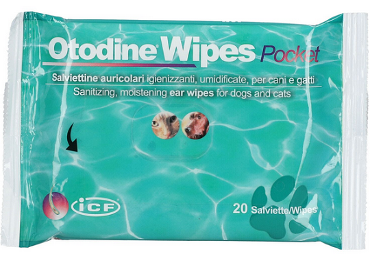 E-shop Otodine Wipes packet vlhčené obrúsky do uší pre psy a mačky 20ks