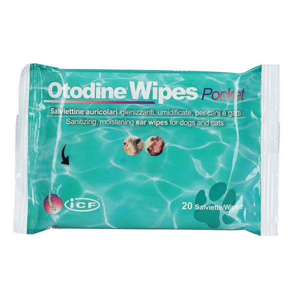 Otodine Wipes packet vlhčené obrúsky do uší pre psy a mačky 20 ks