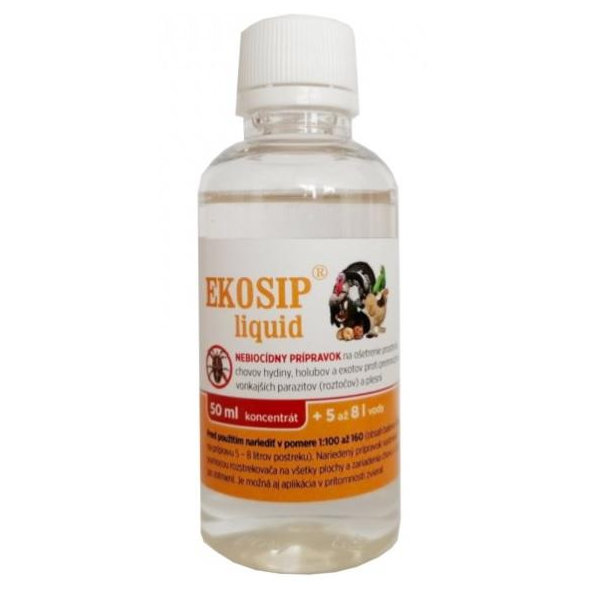 Ekosip liquid - roztok proti roztočom pre zvieratá 50ml