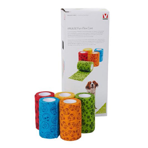 Bandáž KRUUSE Fun-Flex Care 7,5 cm x 4,5 m, 10ks
