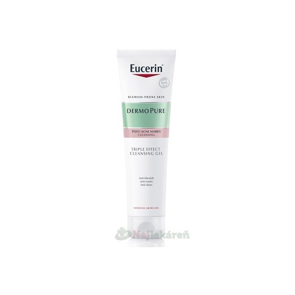 Eucerin DERMOPURE Exfoliačný čistiaci gél s trojitým účinkom proti nedokonalostiam pleti 150 ml