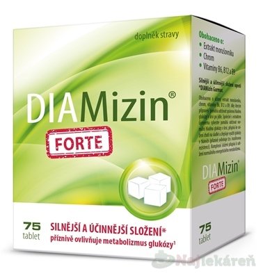 E-shop DIAMizin FORTE ovplyvňuje metabolizmus glukózy 75 tabliet