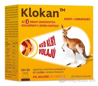 E-shop Klokan výživový doplnok s kolagénom, 60+30 cps zadarmo