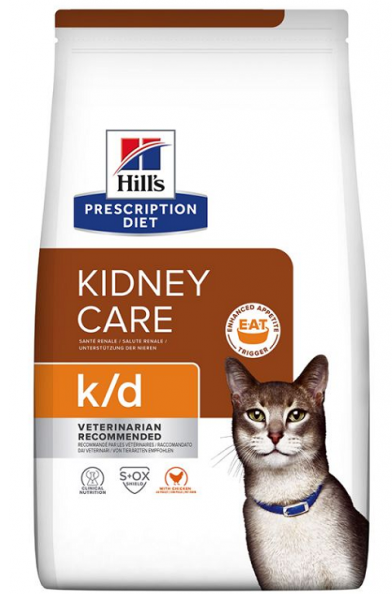 E-shop HILLS Diet Feline k/d Dry granule pre mačky 1,5kg