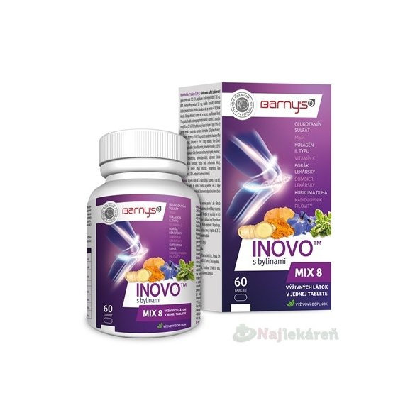 Barny's INOVO s bylinami MIX8, kĺbová výživa, 60 tbl