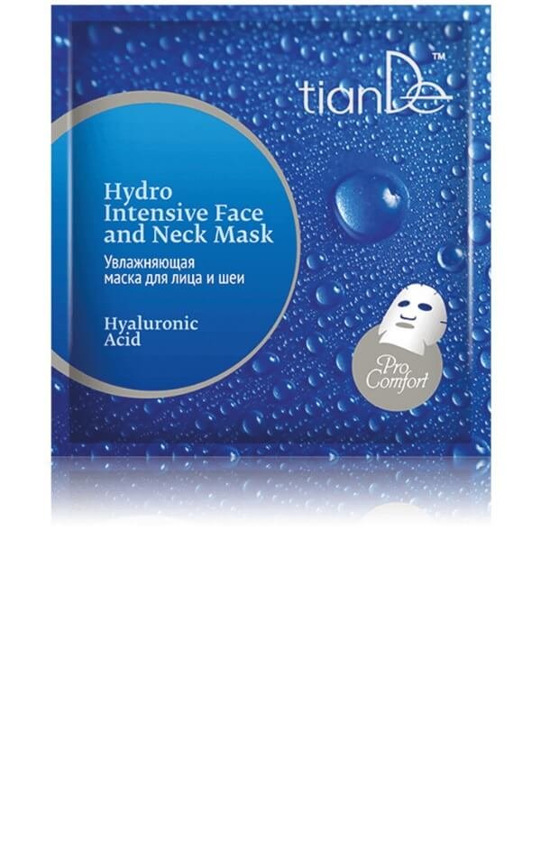 E-shop Intenzívna hydratačná maska na tvár a krk s kyselinou hyalurónovou TianDe 1 ks