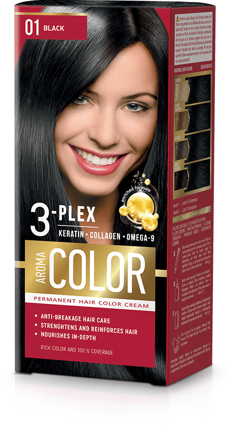 E-shop Farba na vlasy - čierna č. 01 Aroma Color