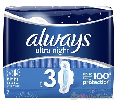 E-shop ALWAYS ULTRA NIGHT hygienické vložky 7ks
