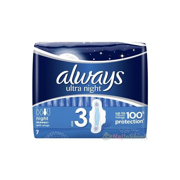 ALWAYS ULTRA NIGHT hygienické vložky 7ks