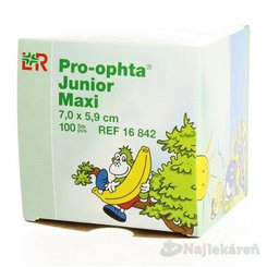 PRO-OPHTA JUNIOR MAXI očné krytie 7x5,9cm 100ks