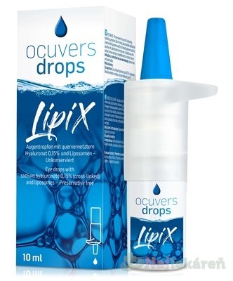 E-shop Ocuvers drops LipiX očné kvapky s HA 0,15% a lipozómami 10 ml