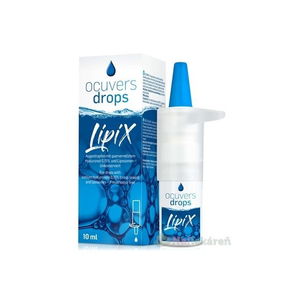 Ocuvers drops LipiX očné kvapky s HA 0,15% a lipozómami 10 ml