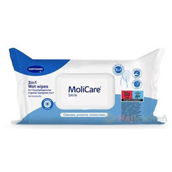 MoliCare SKIN Wet wipes 3v1 vlhčené obrúsky s harmančekovým extraktom 50 ks