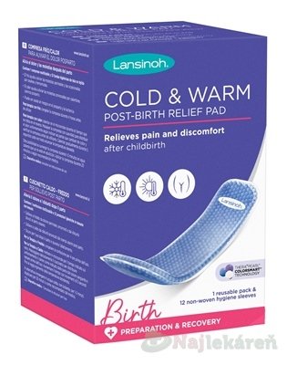 E-shop Lansinoh Teplá a chladivá popôrodná vložka (vložka 1 ks + hygienické návleky 12 ks)