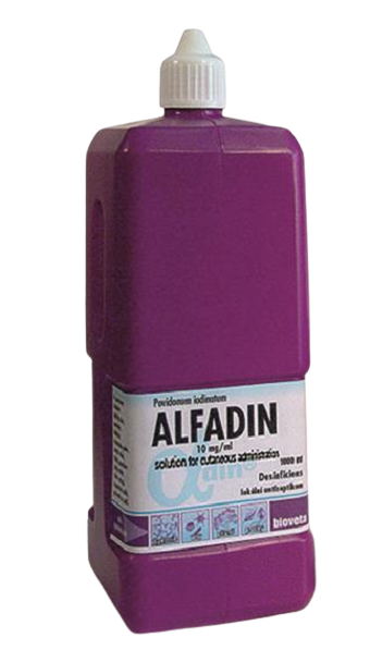 E-shop Alfadin 10mg/ml dermálny roztok na povrchovú dezinfekciu pokožky, slizníc 1000ml