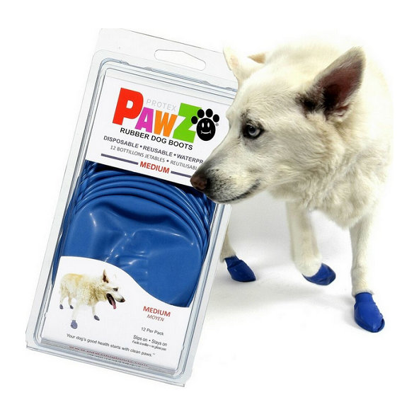 PAWZ topánka ochranná pre psy M čierna/modrá 12ks/bal.