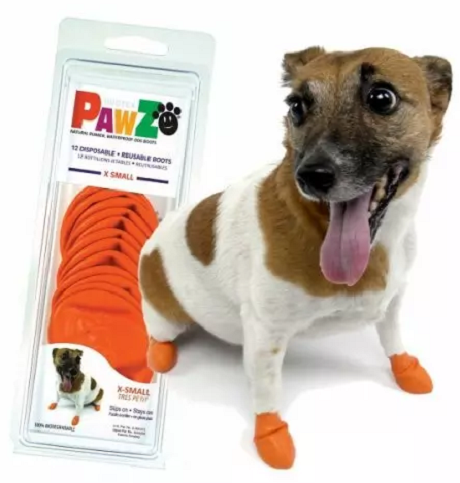 E-shop PAWZ topánka ochranná pre psy XS čierna/oranžová 12ks/bal.