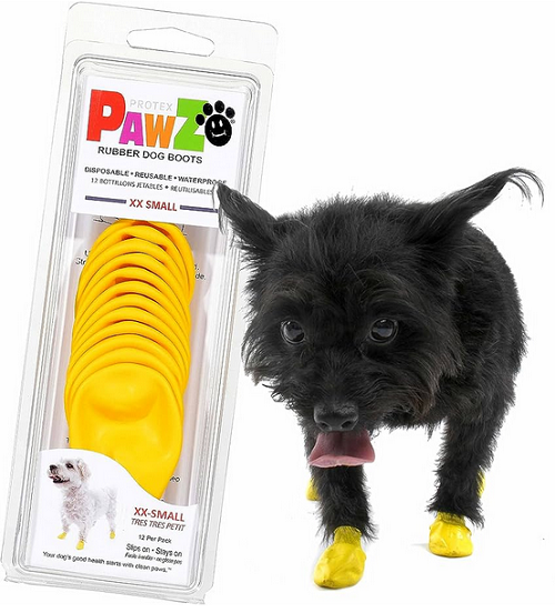 E-shop PAWZ topánka ochranná pre psy XXS čierna/žltá 12ks/bal.