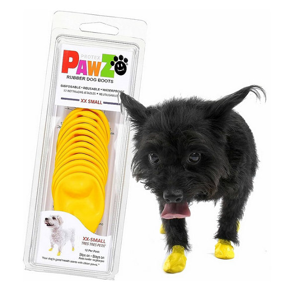 PAWZ topánka ochranná pre psy XXS čierna/žltá 12ks/bal.