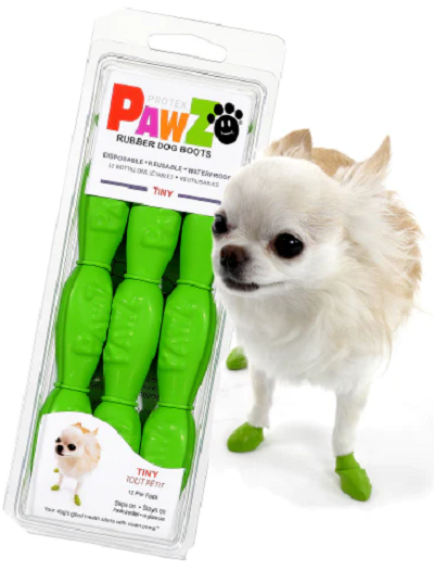 E-shop PAWZ topánka ochranná pre psy Tiny čierna/zelená 12ks/bal.
