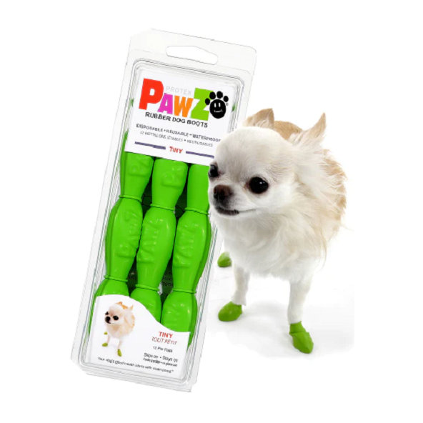 PAWZ topánka ochranná pre psy Tiny čierna/zelená 12ks/bal.