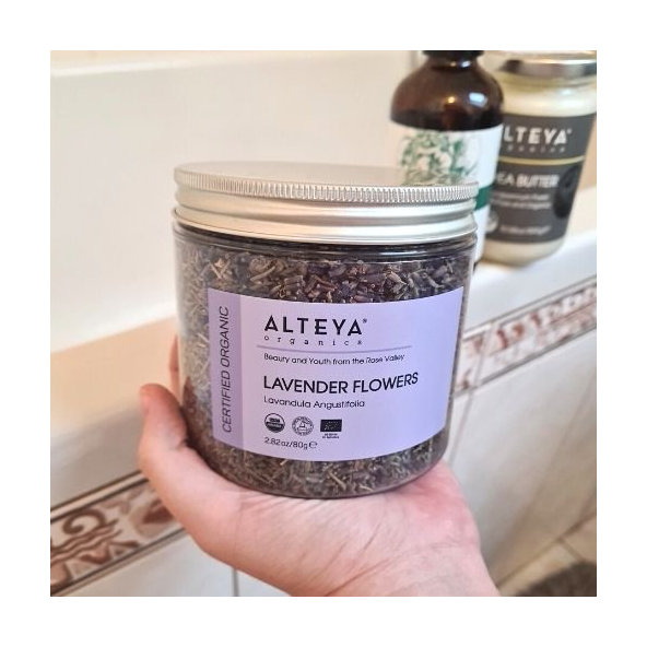 Prírodné vysušené kvietky z levandule 80 g Alteya