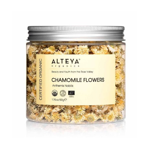 Prírodné vysušené kvietky z harmančeka Bio Alteya 50 g