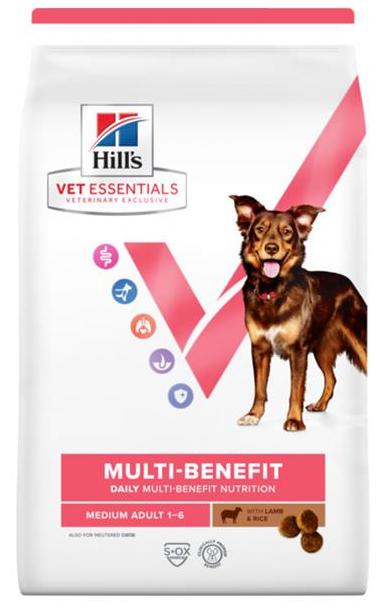 HILLS VE Canine Multi Benefit Adult Medium Lamb & Rice granule pre psy 10 kg
