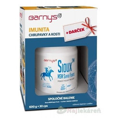 Barny's Sioux MSM Super Forte + Darček kĺbová výživa prášok 600 g + 30 kapsúl