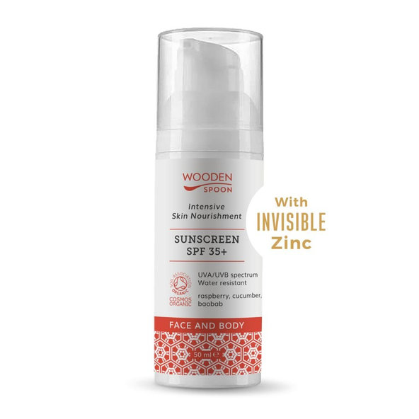 WoodenSpoon Opaľovacie mlieko na tvár a telo SPF 35+, 50 ml
