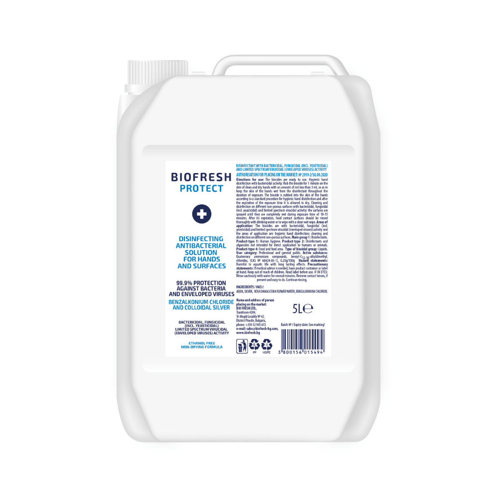 E-shop Biofresh čistiaci dezinfekčný antibakteriálny roztok na ruky a povrchy bez etanolu 5 l