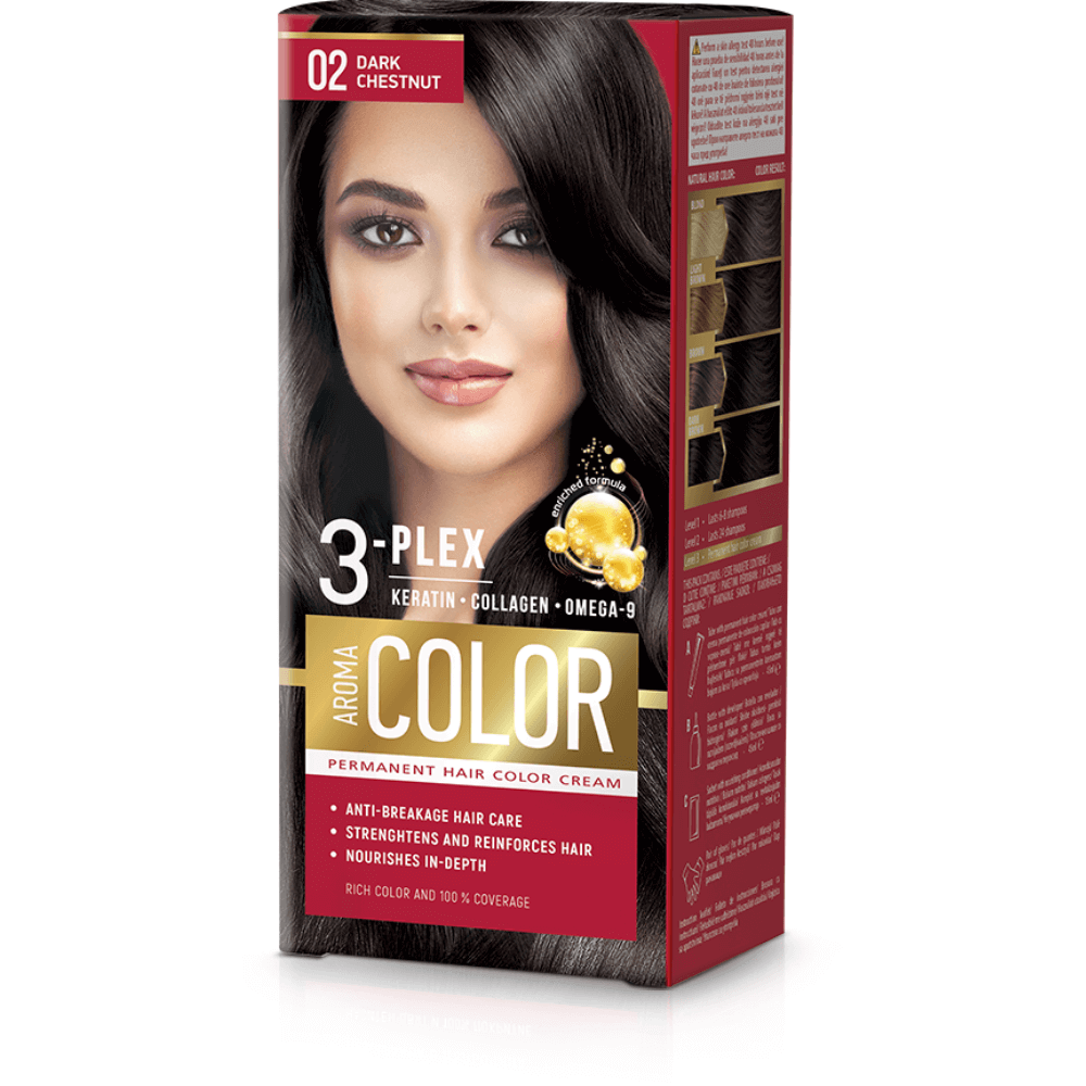 E-shop Farba na vlasy - tmavý gaštan č. 02 Aroma Color