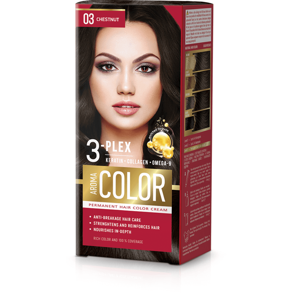 E-shop Farba na vlasy - gaštan č. 03 Aroma Color