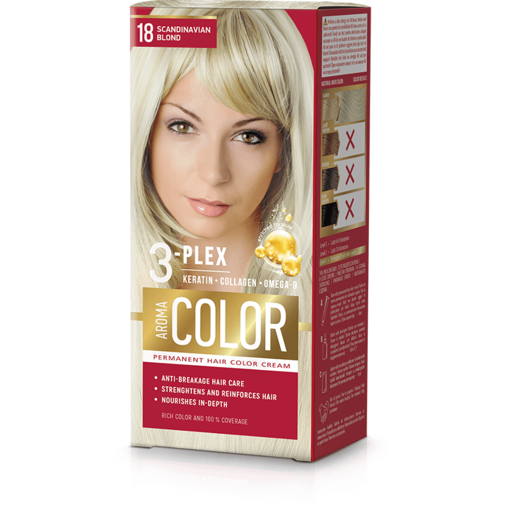 E-shop Farba na vlasy - škandinávsky blond č.18 Aroma Color