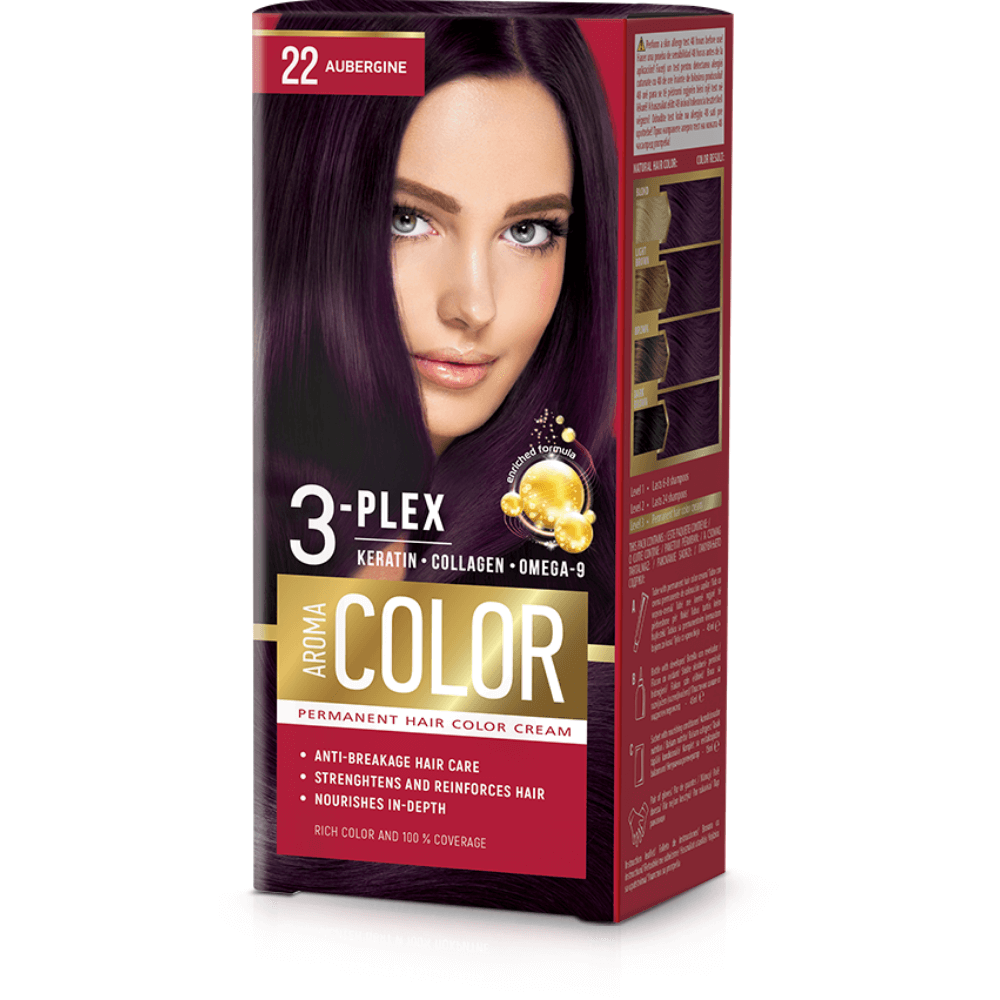 E-shop Farba na vlasy - baklažán č. 22 Aroma Color