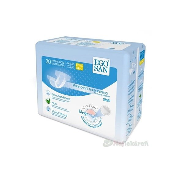 EGOSAN All-in-one LARGE, EXTRA plienkové nohavičky, lepiaci pás 100-150 cm, 30ks