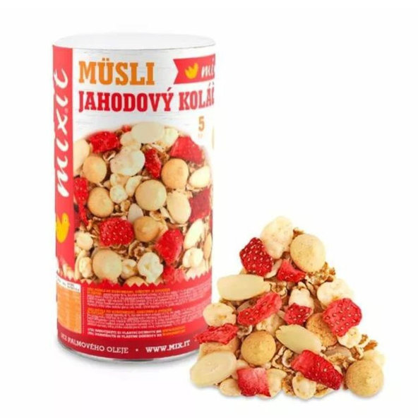 Müsli jahodový koláč a maslová sušienka Mixit 330 g