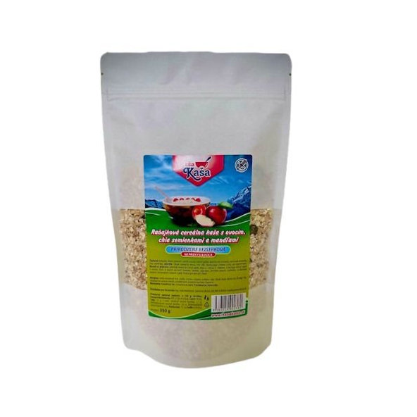 Raňajková cereálna müsli kaša bez lepku s ovocím a praženými mandľami ACTIV Naša Kaša 350g