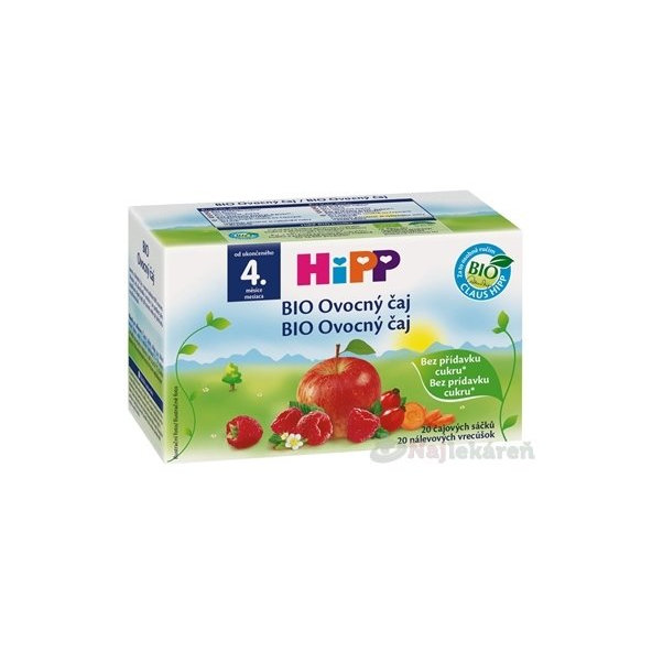 HiPP BIO Ovocný čaj 20 vrecúšok, 20x2g
