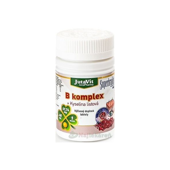 JutaVit B-komplex + kyselina listová, 60 ks