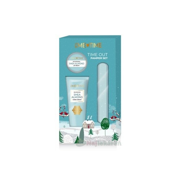 It's me Time TIME OUT PAMPER SET SHEA ALMOND krém na ruky 50 ml + balzam na pery 7 g