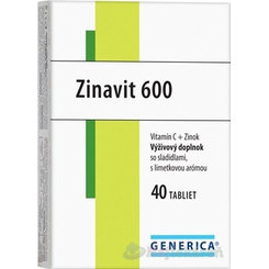 GENERICA Zinavit 600 s limetkovou arómou, 40 ks