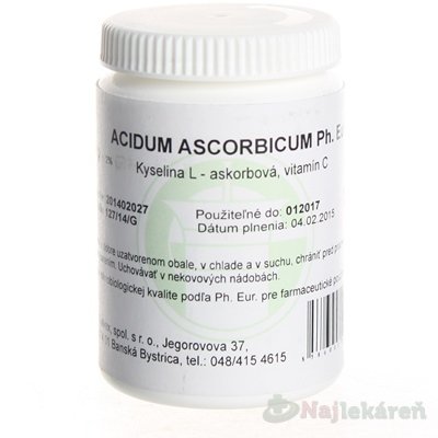 E-shop ACIDUM ASCORBICUM Ph.Eur. - GALVEX plv 100g