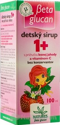 E-shop NATURES BETA GLUCAN DETSKÝ SIRUP 1+ s príchuťou lesnej jahody 100 ml