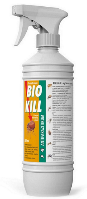 E-shop Bio Kill 2,5 mg/ml antiparazitický spray na zvieratá 500ml
