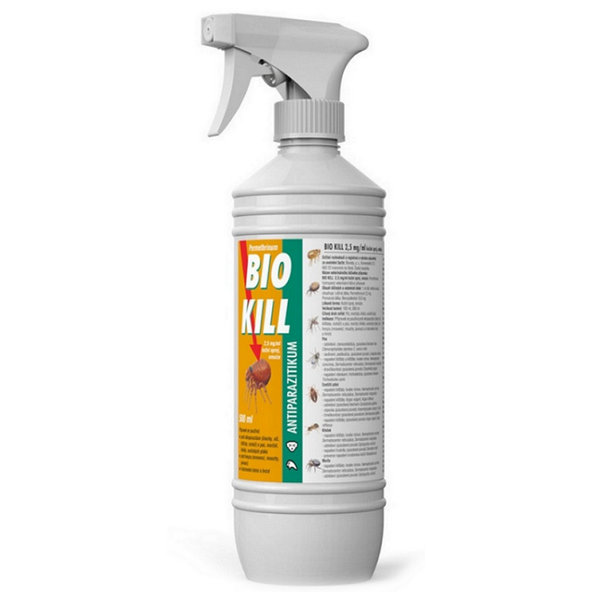 Bio Kill 2,5 mg/ml antiparazitický spray na zvieratá 500ml